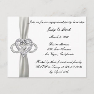 Infinity Heart Engagement Party Invitation