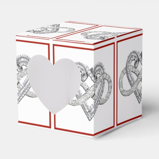 Infinity Heart Favour Box (Front Side)