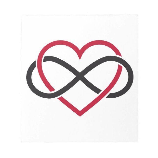 Infinity heart, never ending love notepad (Front)