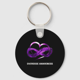 Infinity Heart Overdose Awareness Keychain