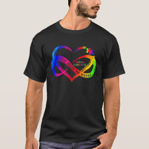Infinity Heart Puzzle Autism Awareness Love Needs  T-Shirt