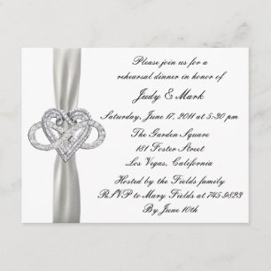 Infinity Heart Rehearsal Dinner Invitation