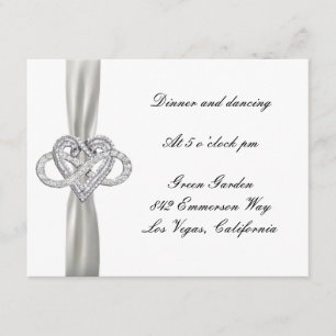 Infinity Heart Wedding Reception Card