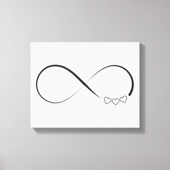 Infinity hearts symbol canvas print (Front)