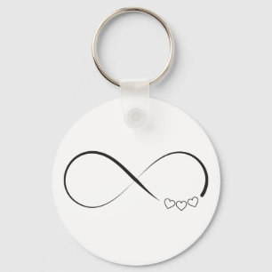 Infinity hearts symbol keychain