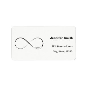 Infinity hearts symbol label
