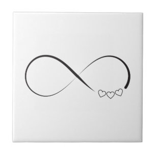 Infinity hearts symbol tile