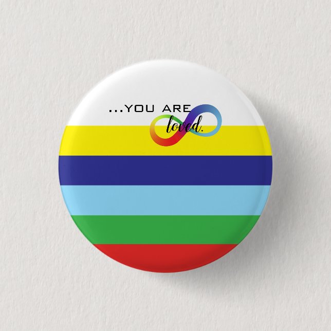 Infinity LGBTQ+ Pride Tote 1 Inch Round Button (Front)