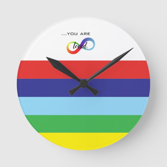 Infinity LGBTQ+ Pride Tote Round Clock (Front)