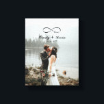 Infinity Love Custom Family Name Wedding Canvas Print<br><div class="desc">This design printed Script Infinity Love Custom Family Name Wedding Bride Groom Canvas Print that can be customized with your text. Please click the "Customize it" button and use our design tool to modify this template. Check out the Graphic Art Design store for other products that match this design!</div>