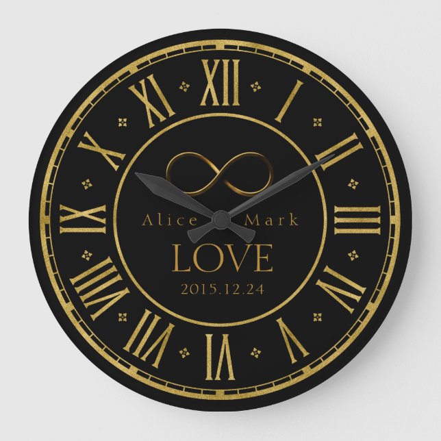 Infinity Love | Geek Gifts Large Clock (Front)