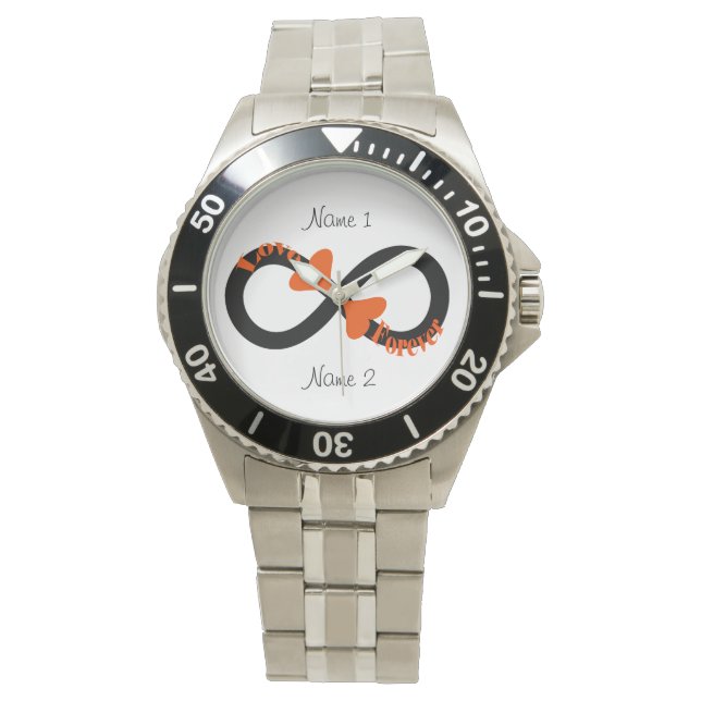 Infinity Love Heart Couples Watch  Customize It! (Front)
