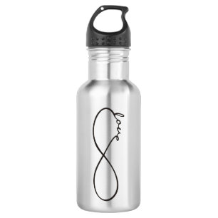 Infinity Love Lemniscate black + your backgr. 532 Ml Water Bottle