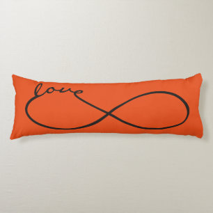 Infinity Love Lemniscate black + your backgr. Body Pillow