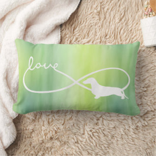 Infinity Love Lemniscate Short-Hair Dachshund 2 Lumbar Pillow