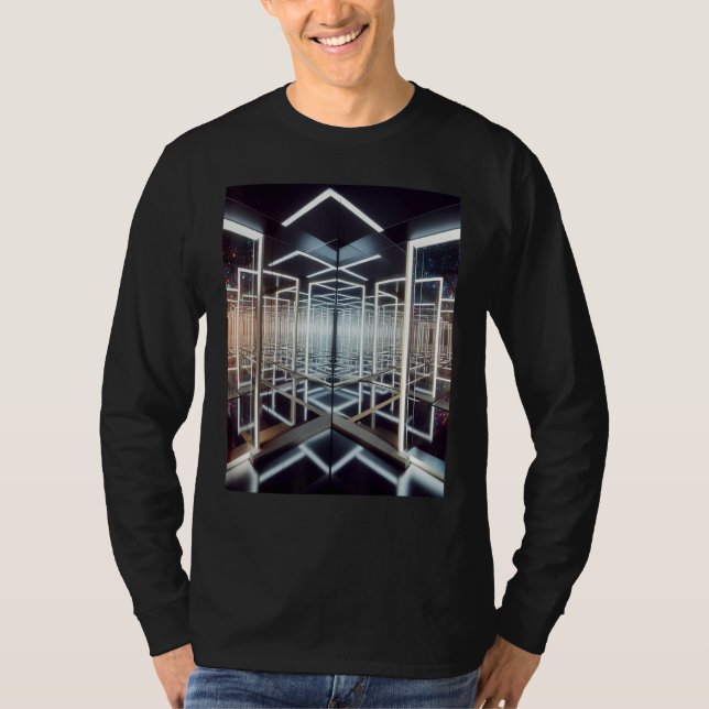 Infinity Mirrors Mesmerizing Art Depth Mirror T-Shirt (Front)