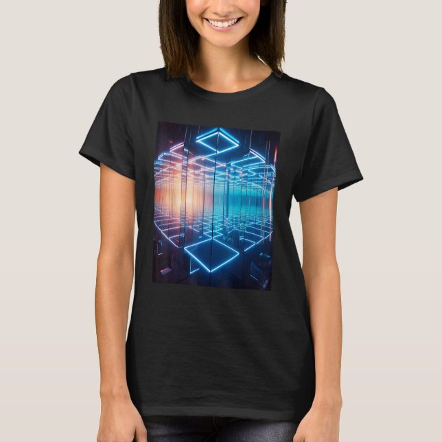 Infinity Mirrors Mesmerizing Art Depth Mirror T-Shirt (Front)