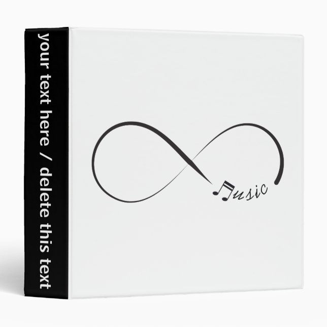 Infinity music symbol binder (Front/Spine)