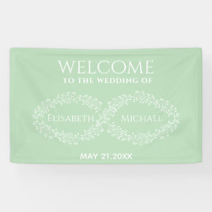 Infinity neo mint botanical romantic chic elegant banner