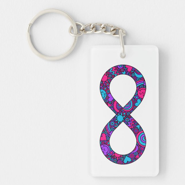 Infinity Neurodiverse Androgyne Pride Limitless Keychain (Front)