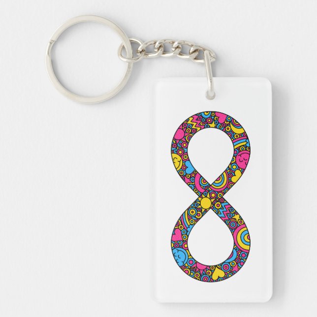 Infinity Neurodiverse Pansexual Pride Limitless Keychain (Front)
