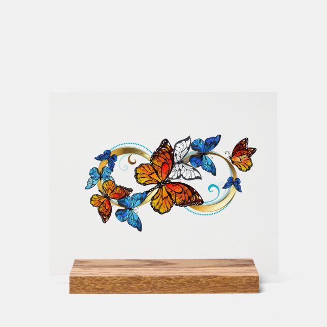 Infinity of Monarch Butterflies Acrylic Sign (Front)
