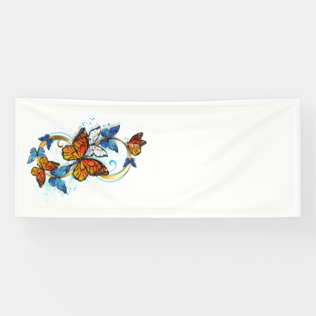 Infinity of Monarch Butterflies Banner (Horizontal)