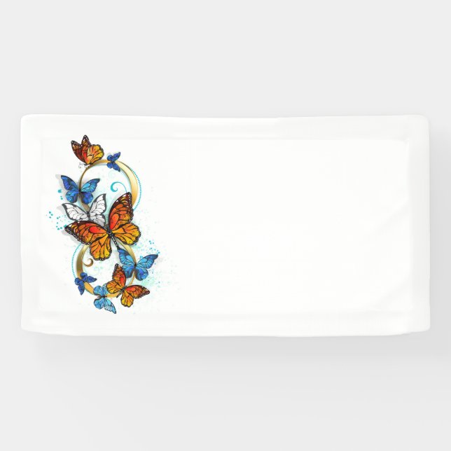 Infinity of Monarch Butterflies Banner (Horizontal)