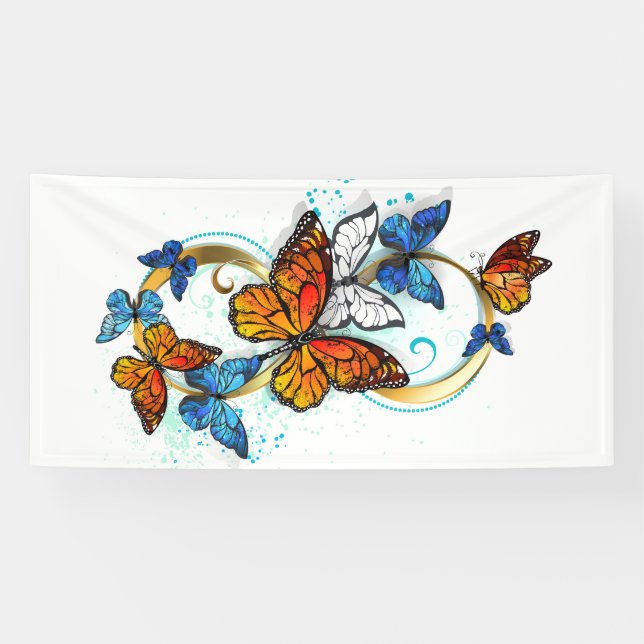 Infinity of Monarch Butterflies Banner (Horizontal)