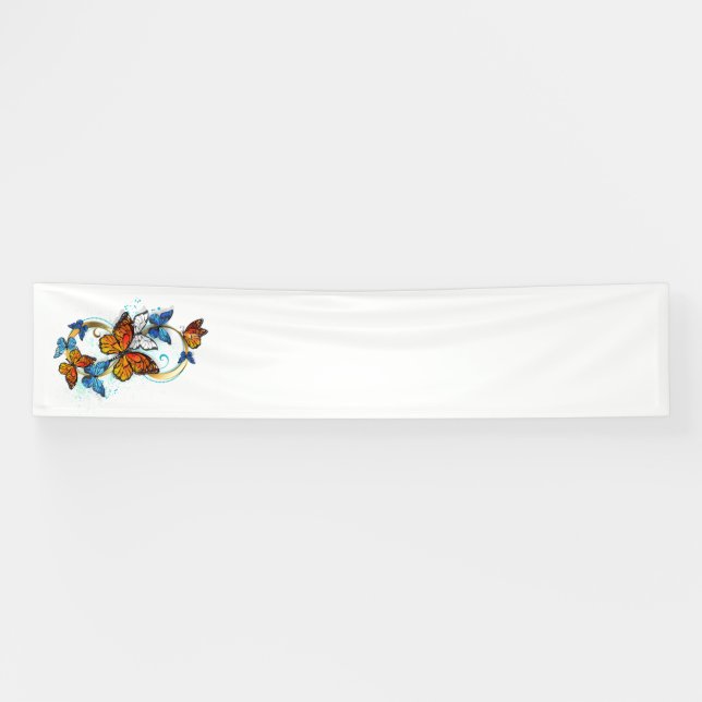 Infinity of Monarch Butterflies Banner (Horizontal)
