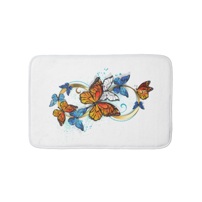 Infinity of Monarch Butterflies Bath Mat (Front)