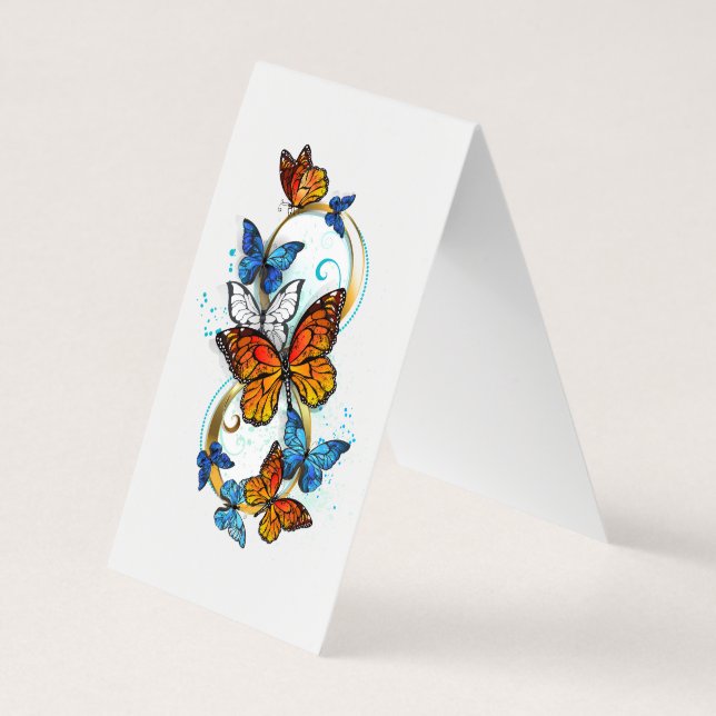 Infinity of Monarch Butterflies Business Card (Back)