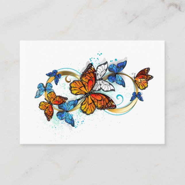 Infinity of Monarch Butterflies Business Card (Front)