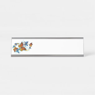 Infinity of Monarch Butterflies Desk Name Plate