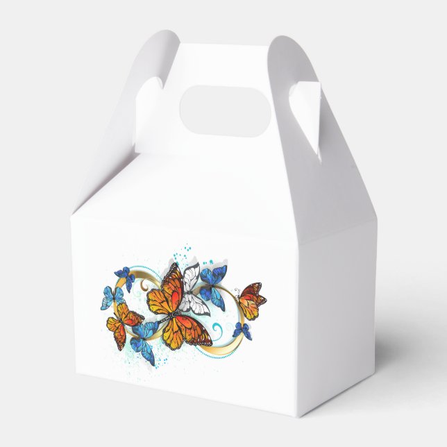 Infinity of Monarch Butterflies Favor Box (Front Side)