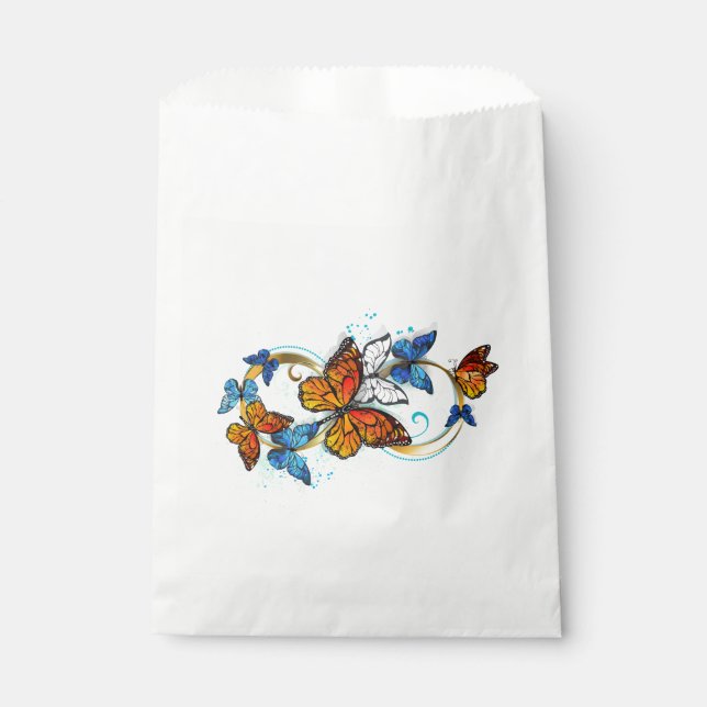 Infinity of Monarch Butterflies Favour Bag (Front)