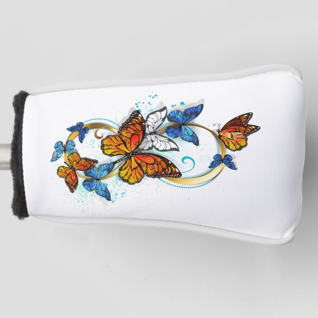 Infinity of Monarch Butterflies Golf Head Cover (Front)