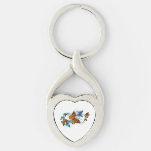Infinity of Monarch Butterflies Keychain