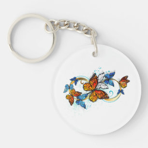 Infinity of Monarch Butterflies Keychain
