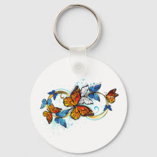 Infinity of Monarch Butterflies Keychain