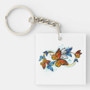 Infinity of Monarch Butterflies Keychain