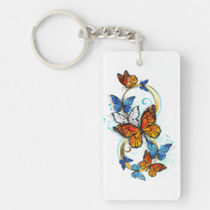 Infinity of Monarch Butterflies Keychain
