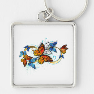 Infinity of Monarch Butterflies Keychain