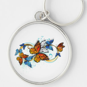Infinity of Monarch Butterflies Keychain
