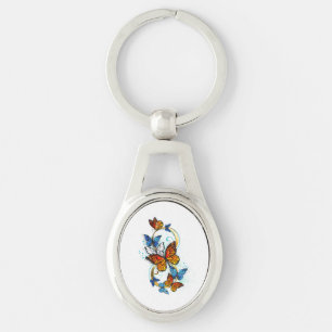 Infinity of Monarch Butterflies Keychain