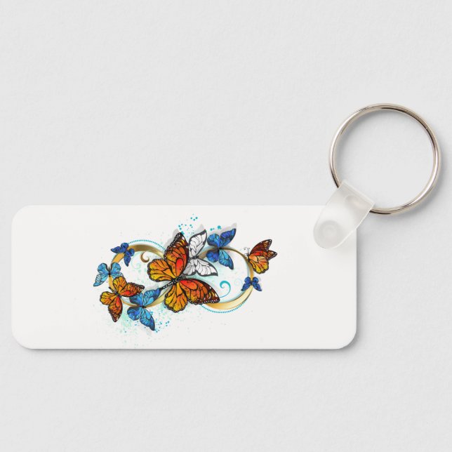 Infinity of Monarch Butterflies Keychain (Front)