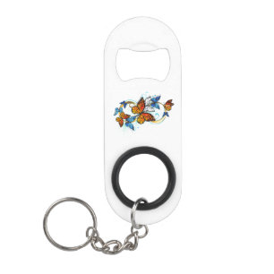Infinity of Monarch Butterflies Keychain Bottle Opener