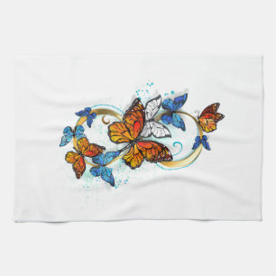 Infinity of Monarch Butterflies Kitchen Towel