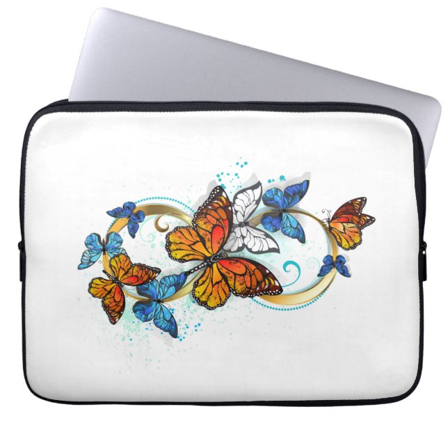 Infinity of Monarch Butterflies Laptop Sleeve (Front)