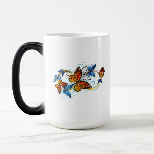 Infinity of Monarch Butterflies Magic Mug (Left)